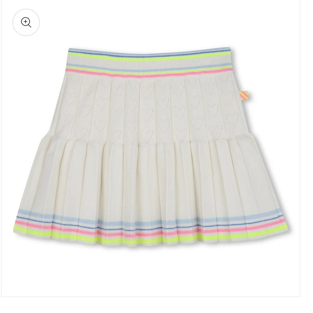 Billieblush Girls Knit Heart Skirt Size 10 Pleated